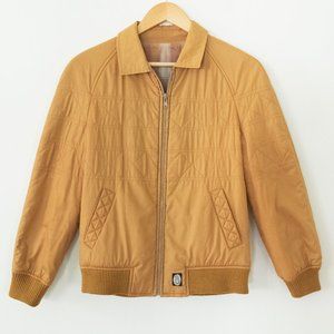 Vintage Reversible Stitched and Plaid Bomber Jacket